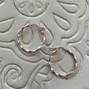 Sterling 1” silver hoops Opulenza Designs